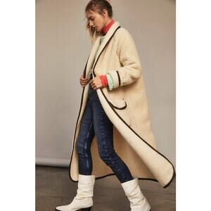 Free People Irresistable Teddy Maxi Cardi Coat - S Cream